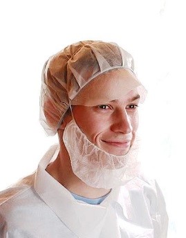 Набородники 36 х 18, СМС 17гр/м2, на резинке, белые, 100 шт/упак, упак
