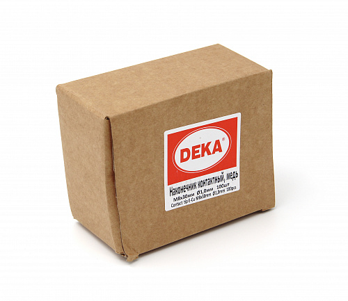 Контактные наконечники DEKA М8х30 медь 1,0 мм (100 шт в уп.)